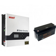 Инвертор 3.2 киловатта гибридный 24V с LiFePO4 акумулятором 24V 100Ah 2560В...