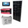 Комплект резервного живлення з сонячною панеллю 200W + інвертор 1500W (макс 3000W) чистий синус + ШИМ та АКБ AGM RA12-60, 12V-60Ah LED STORY - фото №1