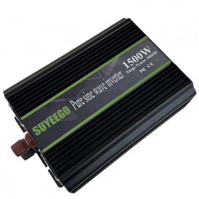 Резервне живлення для будинку 1500Вт комплект сонячна панель 170Вт з контролером ШИМ 30А 12/24V, гелева АКБ 55Аг та інвертором 12В 1500/3000Вт LED STORY