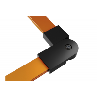 Конектор кутовий для гнучкого шинопроводу, чорний 67,5×26×11,5 мм