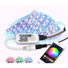 Контролеры мини WiFi RGB 5-28V 3A/c 100W с таймером и цветомузыкальным режи...