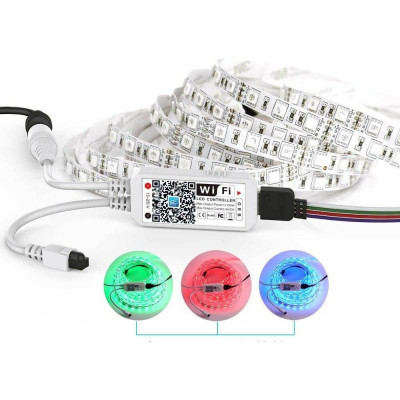 Контроллер RGB LED 12–24V 100W Wi-Fi с пультом 24 кнопки музыкальный режим