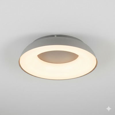 Круглый led-светильник 80W 3200-6000К с акриловым плафоном серый на пульте