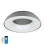 Круглый led-светильник 80W 3200-6000К с акриловым плафоном серый на пульте - фото №1