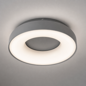 Круглый led-светильник 80W 3200-6000К Ø580мм с акриловым плафоном серый на пульте