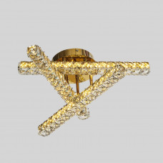 Люстра стельова кришталева в золоті 3200-6000К 54Вт IP20 з пультом