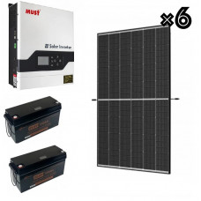 Инвертор 3.2кВт 24V + Солнечные панели 445Вт + LiFePO4 аккумуляторы 24V 100...