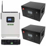 Система автономного питания инвертор автономный 5,5 кВт 48V wi-fi чистый синус МРРТ 120А + 2хLiFePO4 батареи 24V 314Ah ( общая емкость 16кВт)   - фото №1