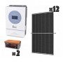 Солнечные панели 445Вт с инвертором 6,2кВт c wi-fi и аккумуляторами SRP LiFePO4 48V100A 5120Вт 2шт + кабель для АКБ 500мм - фото №1