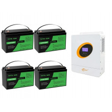 Гібридний інвертор 5500Вт Jsdsolar 5500HP-48V з LiFePO4 акумуляторами 4*100...