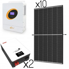 Комплект сонячної електростанції з інвертором 5500Вт 48V + сонячні панелі 4...