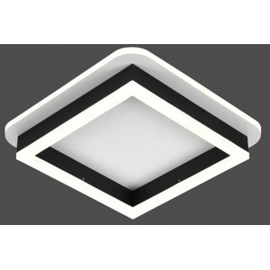 Квадратна led люстра 64Вт 3 режими світіння для кухні, спальні та вітальні біло-чорна