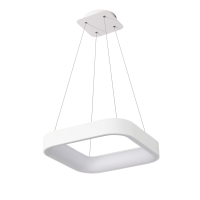 Квадратна підвісна LED люстра 80Вт 600×600 мм біла з пультом ДУ