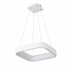 Квадратна підвісна LED люстра 80Вт 600×600 мм біла з пультом ДУ