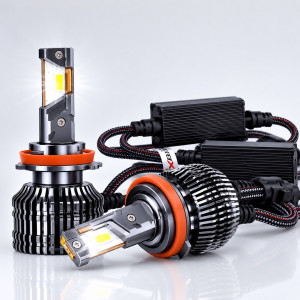 Лед автолампа UL-01 DELUX H11/H8/H9 5500К 65Вт CAN с активным охлаждением, ...