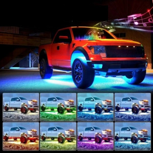 Led-комплект бокової підсвітки авто 12V 50×150 см RGBW IP68 з пультом ДК