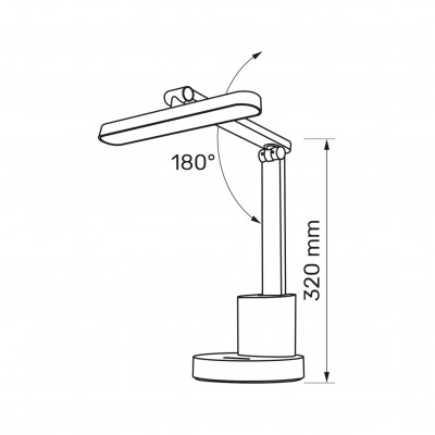 Led лампа настільна акумуляторна 10W 3000/4000/6000K USB-C біла