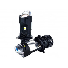 Led лампи головного світла LE-07 H4 6000K 55W з лінзою 9-32V к-т.