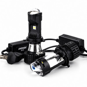 Led лампы головного света LE-07 H4 6000K 55W с линзой 9-32V к-т.