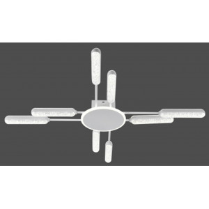 Led люстра 132 Вт 9 джерел світла 3000-6500К з димером для вітальні та спальні біла