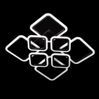 Led люстра 8-модульна 192W 3000–6500К чорний каркас, пульт з димером