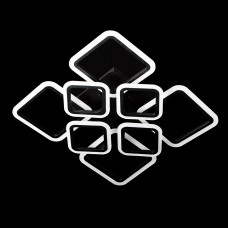 Led люстра 8-модульна 192W 3000–6500К чорний каркас, пульт з димером