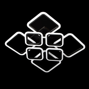 Led люстра 8-модульная 192W 3000–6500К черный каркас, пульт с димером