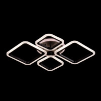 Led люстра 96 Вт с пультом и димером, RGB-подсветка, черный каркас