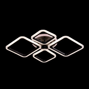 Led люстра 96 Вт с пультом и димером, RGB-подсветка, черный каркас