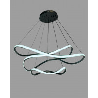 Led люстра арт-деко чорна 140Вт 3000–6000K IP20 регульований підвіс