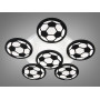 Led люстра чорна футбольна тема 105W 3200-6000К rgb для дитячої - фото №3