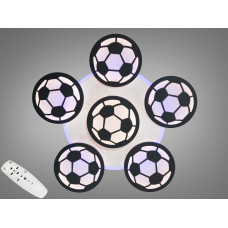 Led люстра черная футбольная тема 105W 3200-6000К rgb для детской