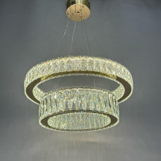 Лед люстра хрустальные кольца 125Вт 3400-6000K IP20 с пультом