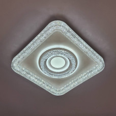 Led люстра стельова квадратна 85Вт 40×40см 3000-6000К з кришталевим ефектом