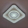 Led потолочная люстра квадратная 85Вт 40×40см 3000-6000К с хрустальным эффектом - фото №1