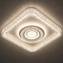 Led потолочная люстра квадратная 85Вт 40×40см 3000-6000К с хрустальным эффектом - фото №1