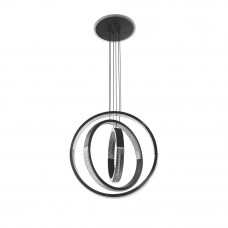 Led люстра з пультом метал-акрил 90Вт SMD2835 3000–6500K чорна