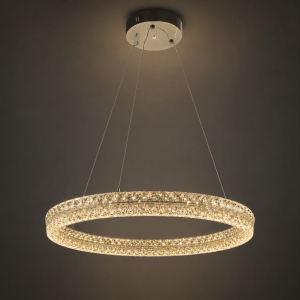 Led люстра підвісна кришталеве кільце 115Вт 3000-6000К IP20 з пультом