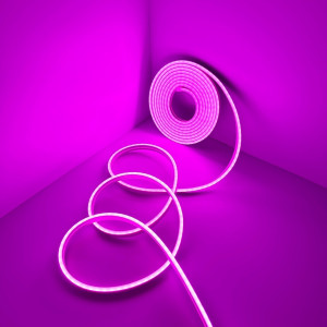 Світлодіодний неон 12В рожевий SMD2835 6*12мм 20-22Лм IP65 (ціна 1м)