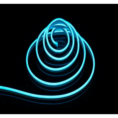 Led неон блакитний лід 12V 6×12 мм 5м 120 LED/м готовий комплект