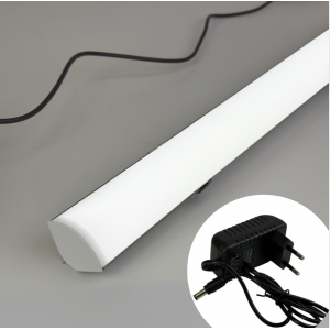 Яскрава led підсвітка 0.5м 10Вт для робочої зони, дворядна стрічка 12В 6500...