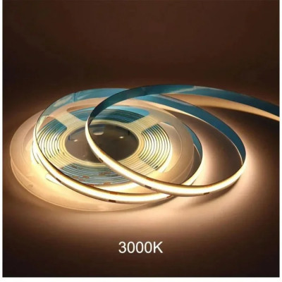 Led  стрічка COB суцільного світіння 320 LED/м 12V 10W IP20 теплий білий 3000K LED STORY Premium від 5м (ціна 1м)