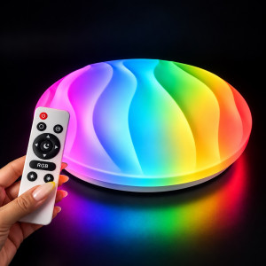 Люстра led 60W RGB-CCT+3000-6000К Ø480 мм з ефектом зоряного неба, пульт