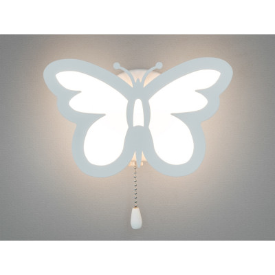 Led світильник білий метелик 20 Вт 3200-6000К з мотузковим вимикачем на стіну