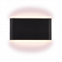 LED світильник фасадний 12Вт прямокутний корпус IP54 чорний - фото №1