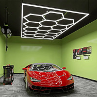 Led світильник модульний шестикутний 590W 70200Lm 15hexs для детейлінгу 6500K білий холодний