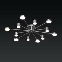 Led світильник на 12 модулів з пультом 3000-6000К 144Вт IP20 хром