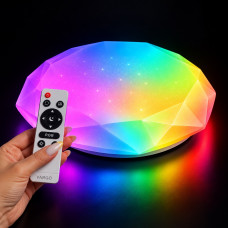 Люстра светодиодная звездное небо 60Вт 3000-6000К+RGB Ø450мм с пультом и ре...