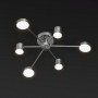 Led светильник потолочный на 6 модулей с пультом 3000-6000К 72Вт IP20 хром - фото №1