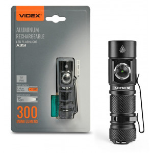 Фонарик портативный светодиодный 300Lm 5000K VIDEX VLF-A351 4 режима